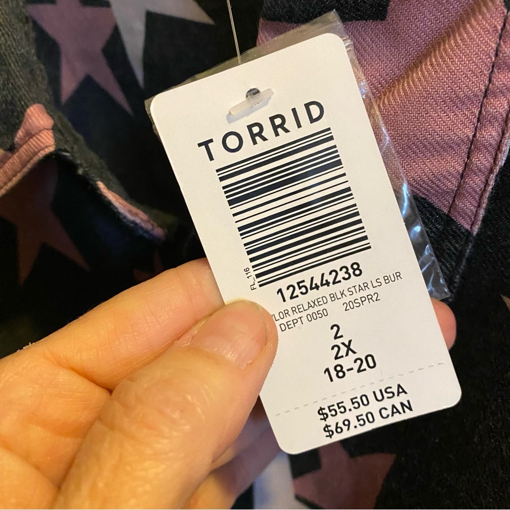 Torrid relaxed fit rayon twill button shirt - NWT 2X - Picture 5 of 7